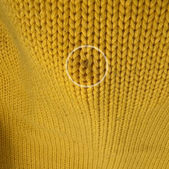 Vintage 1988 J. Crew Cotton Rollneck Sweater Yellow Turtleneck Unisex - Picture 5 of 9